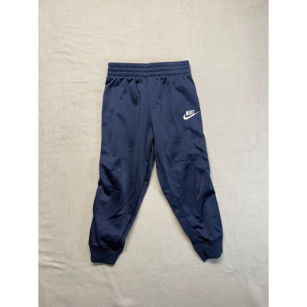 Nike Joggers Boys Size 6 Navy Blue Track Pants Side Logo Tape Sportswear 5-6 YRS